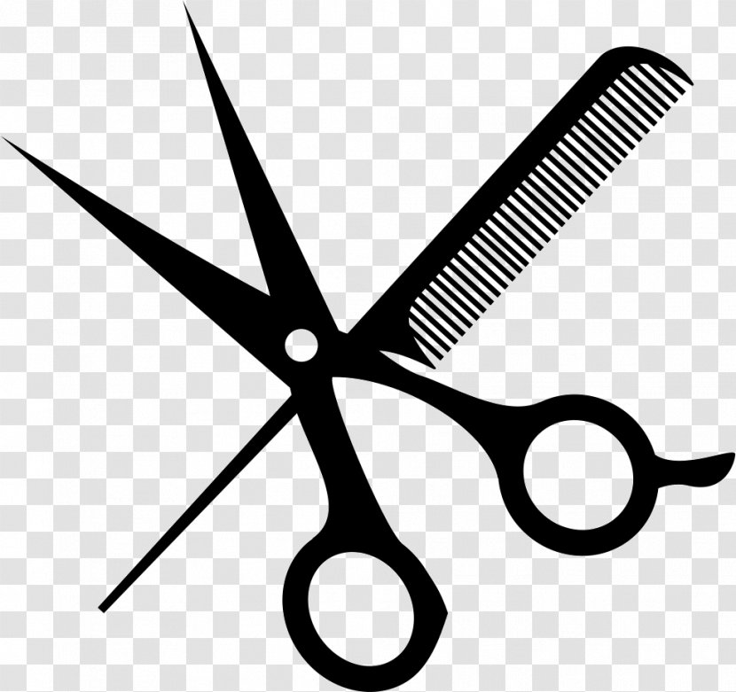 Comb Hairdresser Hair-cutting Shears Beauty Parlour Scissors Transparent PNG