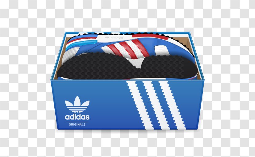 Electric Blue Brand Pattern - Shoe - Adidas Shoes In Box Transparent PNG