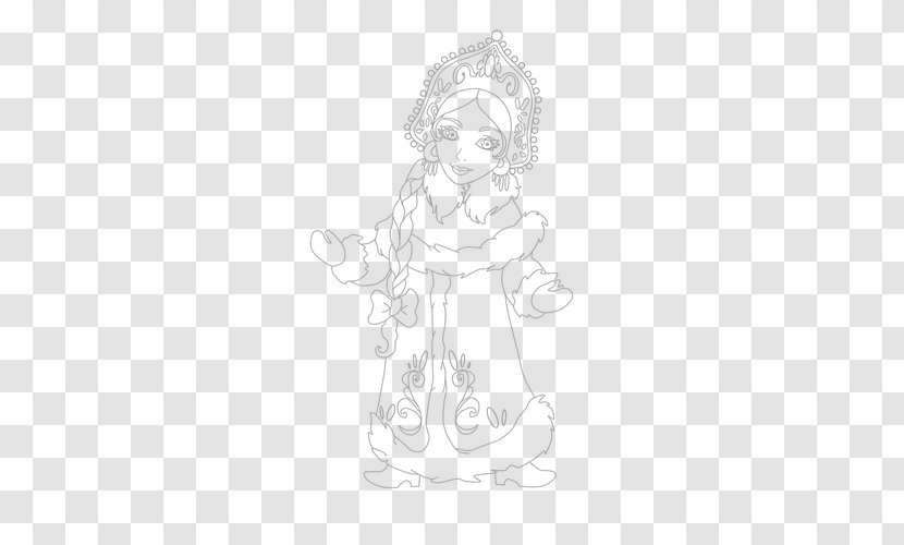 Line Art Visual Arts White Sketch - Drawing - Snow Maiden Transparent PNG