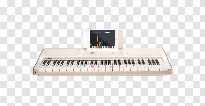 The ONE Smart Piano 61-Key Musical Keyboard Light - Watercolor - Electronic Transparent PNG