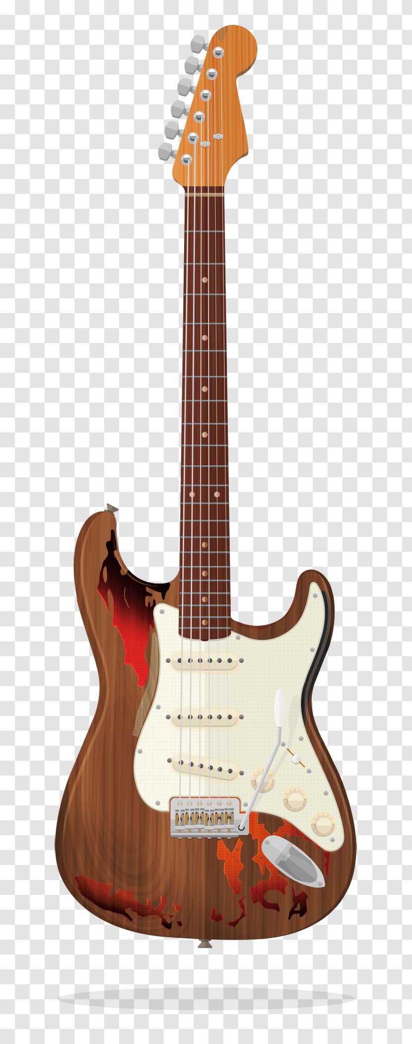 Electric Guitar Fender Stratocaster Bass Telecaster Eric Clapton - Silhouette Transparent PNG