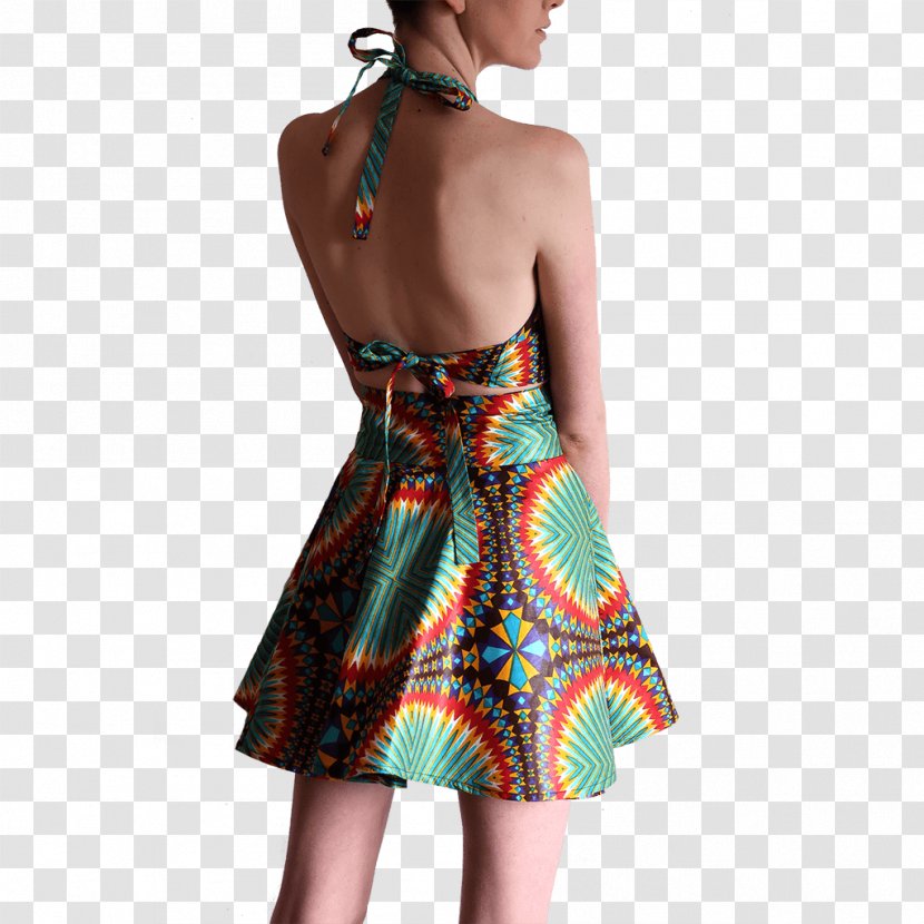 Shoulder Cocktail Dress Turquoise Transparent PNG