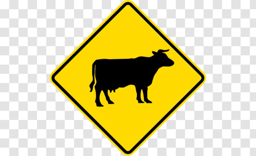 Cattle Traffic Sign Road Transport Warning - Grass Transparent PNG
