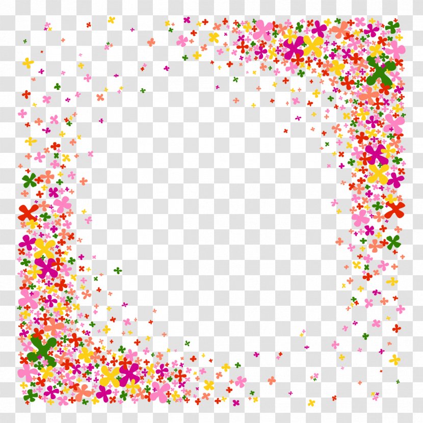 Picture Frame - Rectangle - Colorful Block Pattern Transparent PNG
