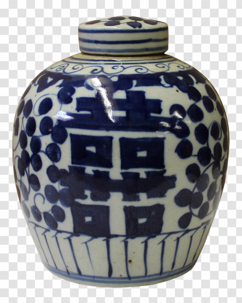 Blue And White Pottery Ceramic Vase Jar - Vintage Clothing - The Porcelain Transparent PNG