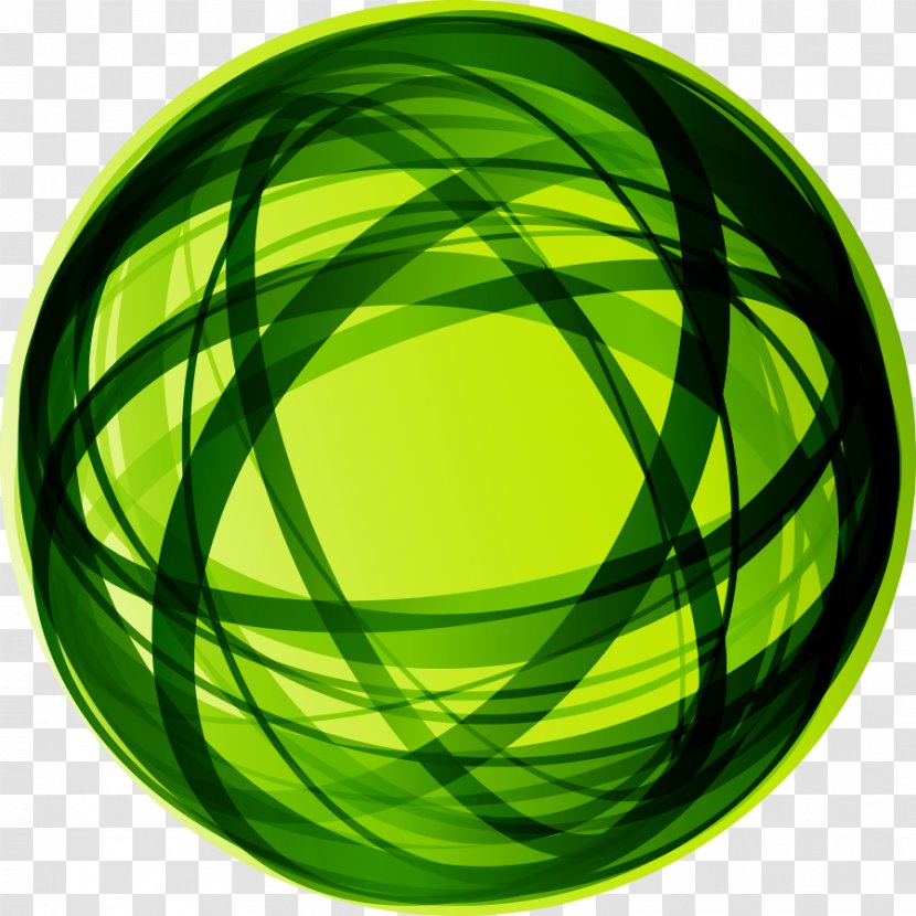 Globe Green Ball Circle - Three-dimensional Sphere Free Vector Material Transparent PNG