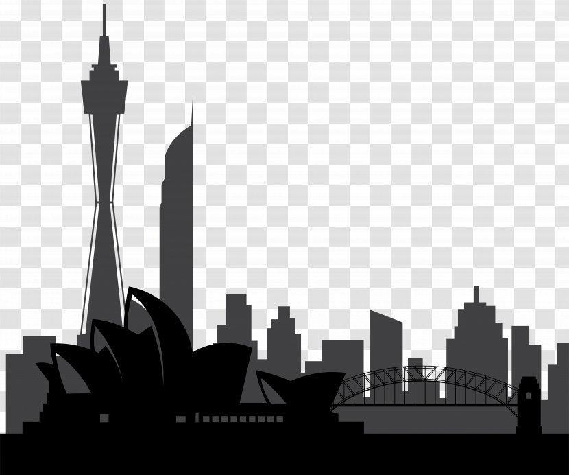 Sydney Australia Silhouette Clip Art - Metropolis - Sky Transparent PNG