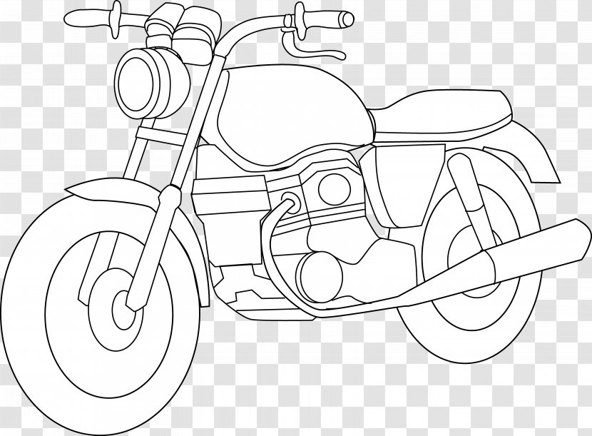 Motorcycle Harley-Davidson Drawing Clip Art - Silhouette - Images Motorcycles Transparent PNG