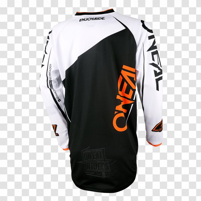 Sports Fan Jersey White Black Sleeve - Brand - Motocross Race Promotion Transparent PNG