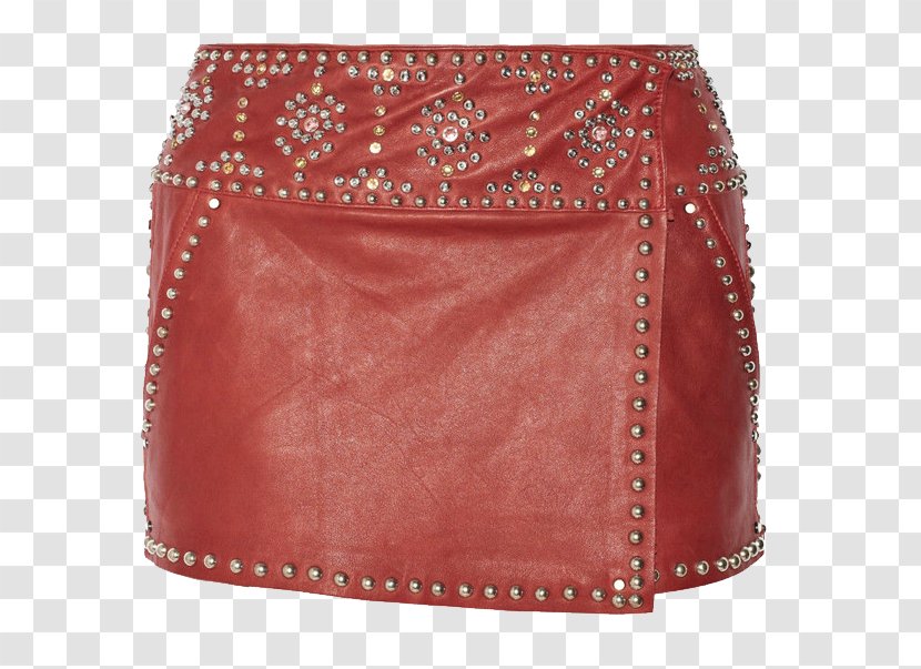 Brown Maroon Leather - Skirt Transparent PNG