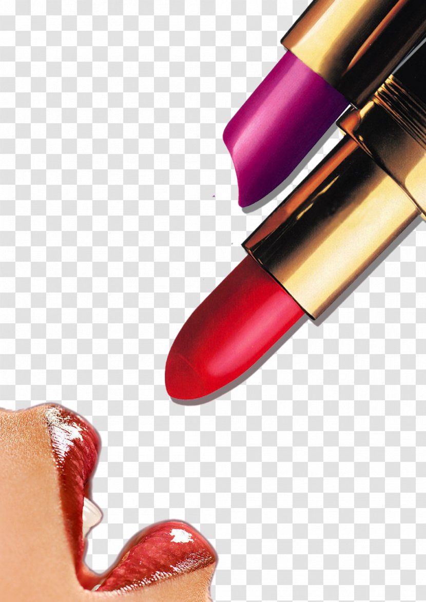 Lipstick Poster Cosmetics - Advertising Transparent PNG