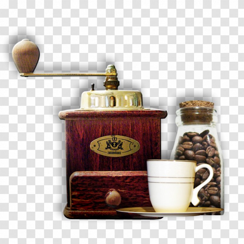 Coffee Cup Cafe Coffeemaker - Free Hand To Pull The Machine Creative Transparent PNG