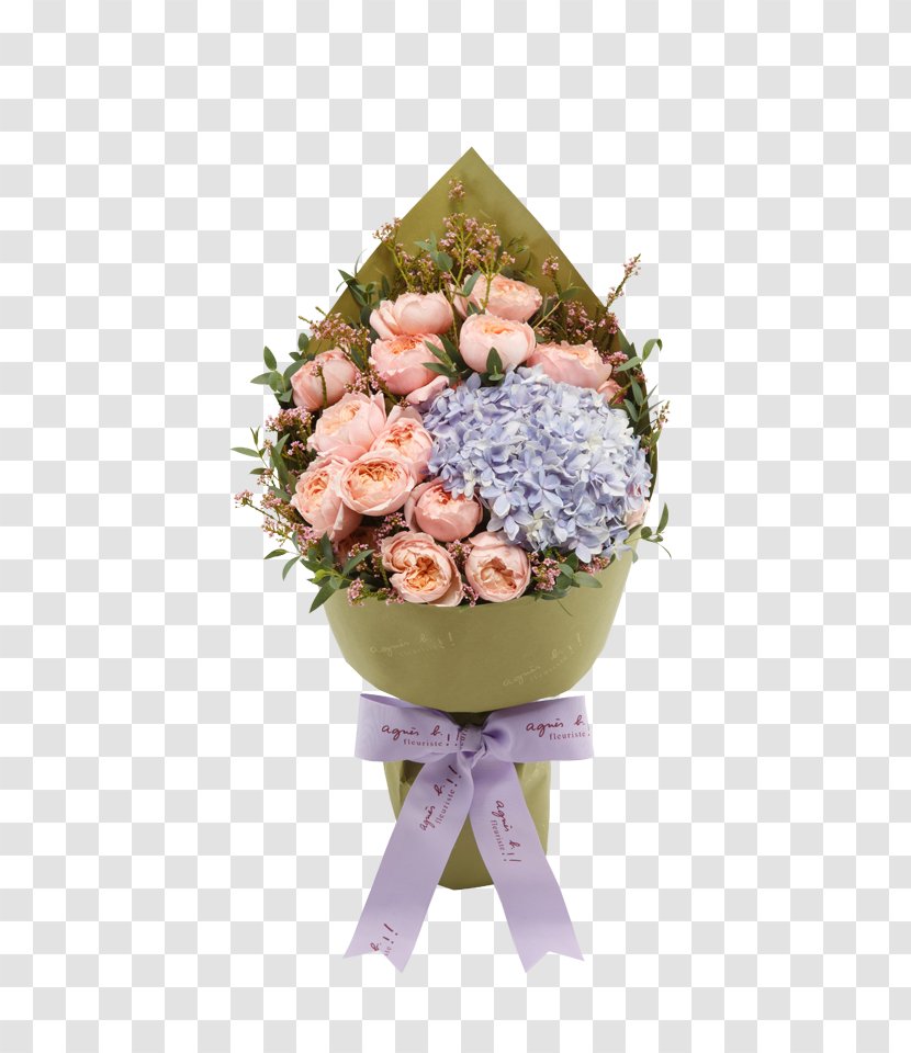 Garden Roses Flower Bouquet Floral Design Cut Flowers - Hydrangea Transparent PNG