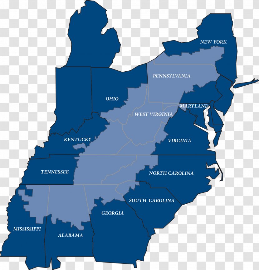 Appalachia Map Maryland Americans Helping Blue - Tuberculosis - News Transparent PNG