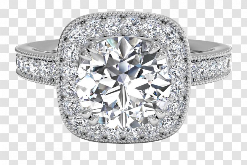 Paulo Geiss Jewelers Engagement Ring Diamond - Rings - Halo Transparent PNG
