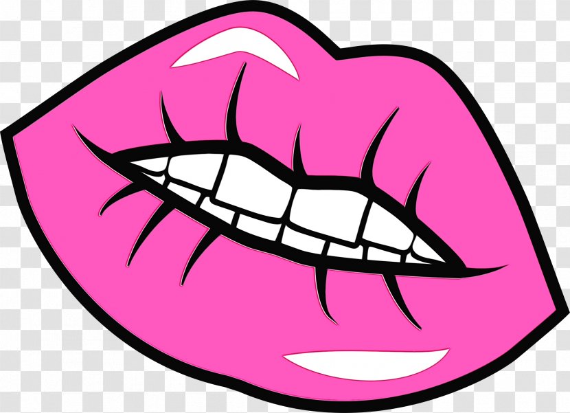 Pink Lip Mouth Eye Clip Art - Symbol Magenta Transparent PNG