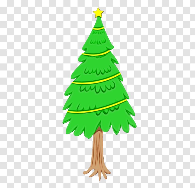Christmas Tree Watercolor - Conifer - American Larch Spruce Transparent PNG
