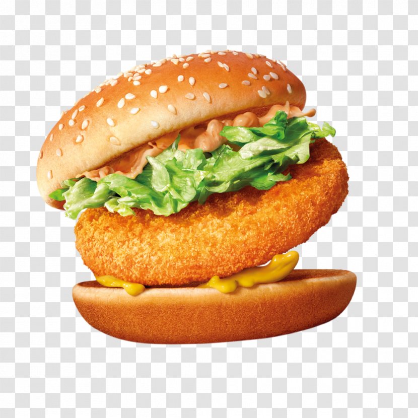 Hamburger Salmon Burger Cheeseburger French Fries McDonald's - American Food - Toppings Transparent PNG