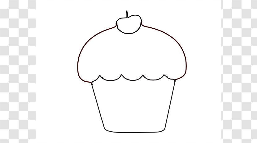 Cupcake Outline Stuffing Clip Art - Frame - Silhouette Transparent PNG