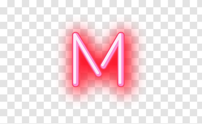 Neon Letterhead Font - Red - Logo Transparent PNG
