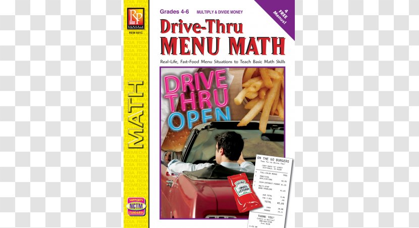 Fast Food Drive-through Subtraction Mathematics Basic Math - Advertising - Drive Thru Transparent PNG