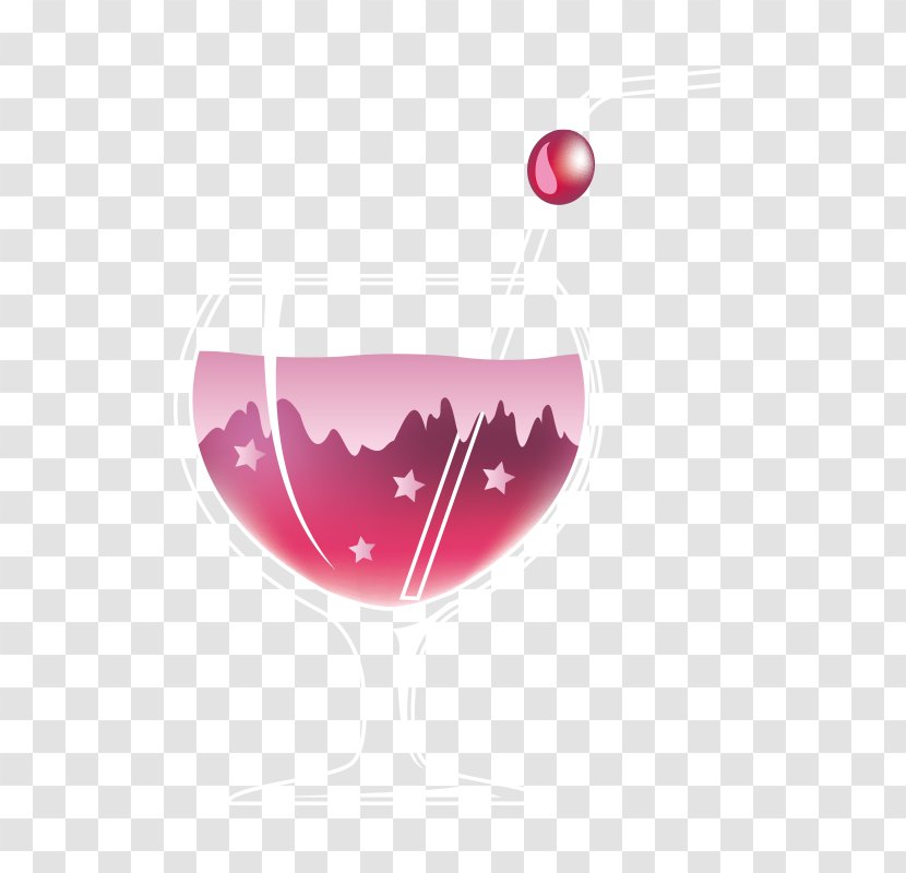 Soft Drink Wine Glass - Love - Cold Drink,Drink Transparent PNG