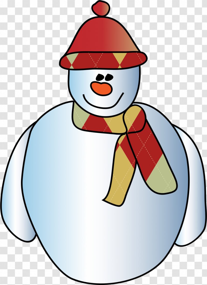 Cartoon Christmas Character Headgear Clip Art - Snowman Transparent PNG