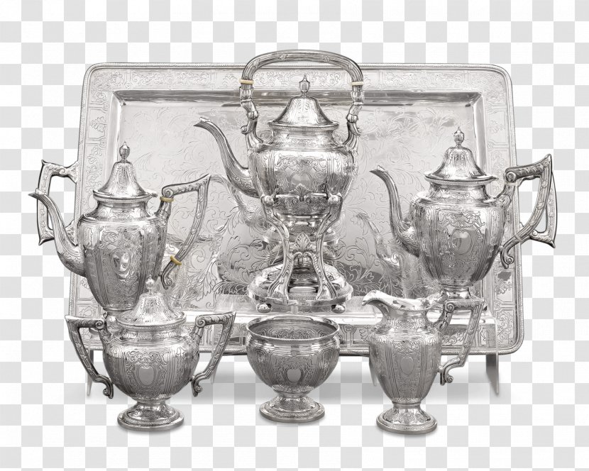 Chinese Export Silver Tea Set Coffee - Industry Transparent PNG