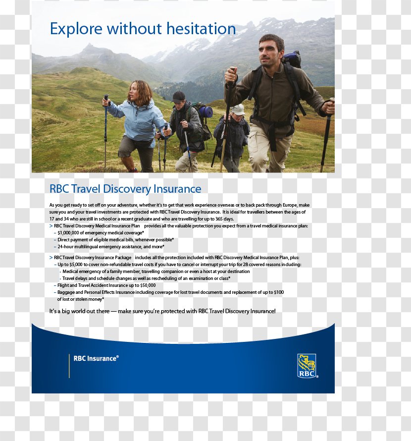 Outdoor Recreation Mountaineering Hiking Sport Adventure - One Page Brochure Transparent PNG