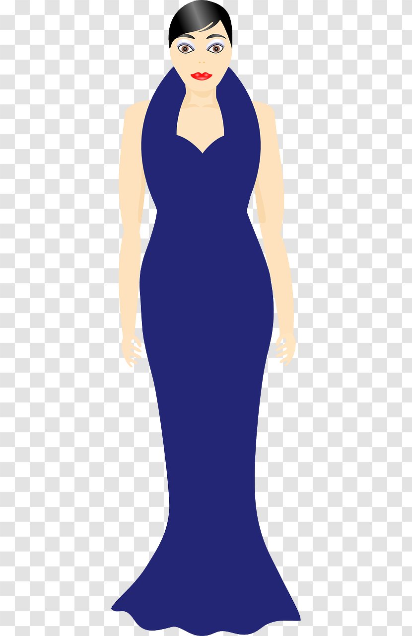 Woman Dress Gown Clip Art - Flower Transparent PNG