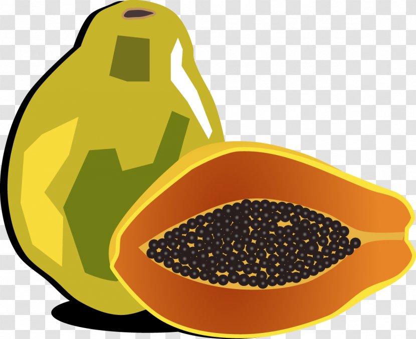 Papaya Fruit Clip Art - Pumpkin - Vector Transparent PNG