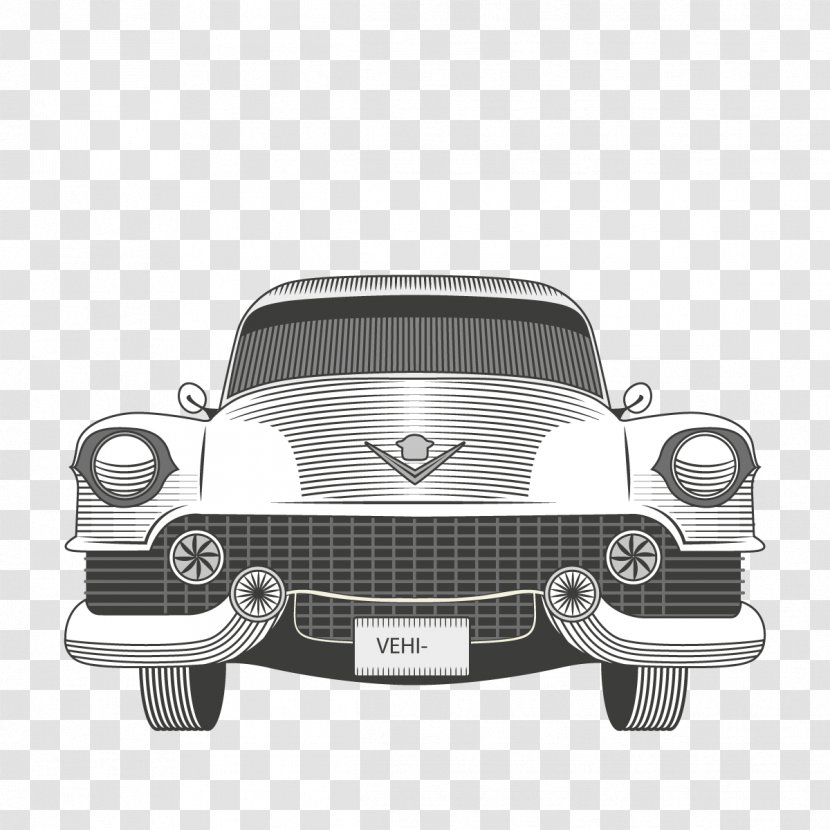 Vintage Car Cadillac Download - Mid Size - Vector Classic Cars Transparent PNG