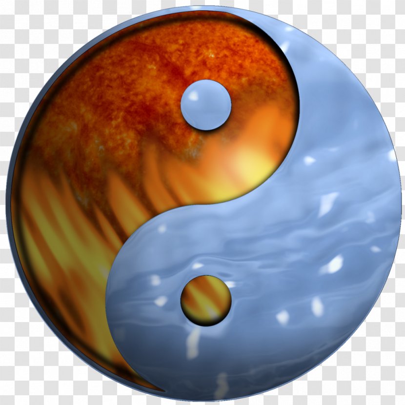 Yin And Yang Symbol Fire - Sphere Transparent PNG