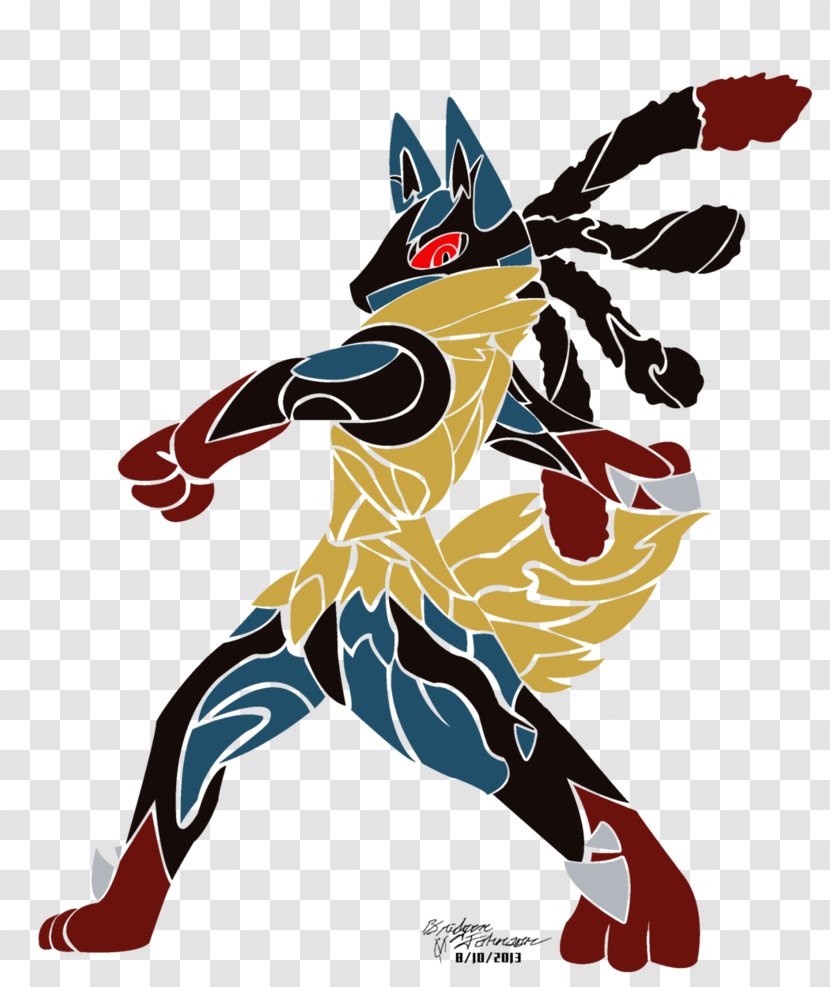 Pokémon X And Y Lucario Drawing Art - Watercolor - Tribal Animals Transparent PNG
