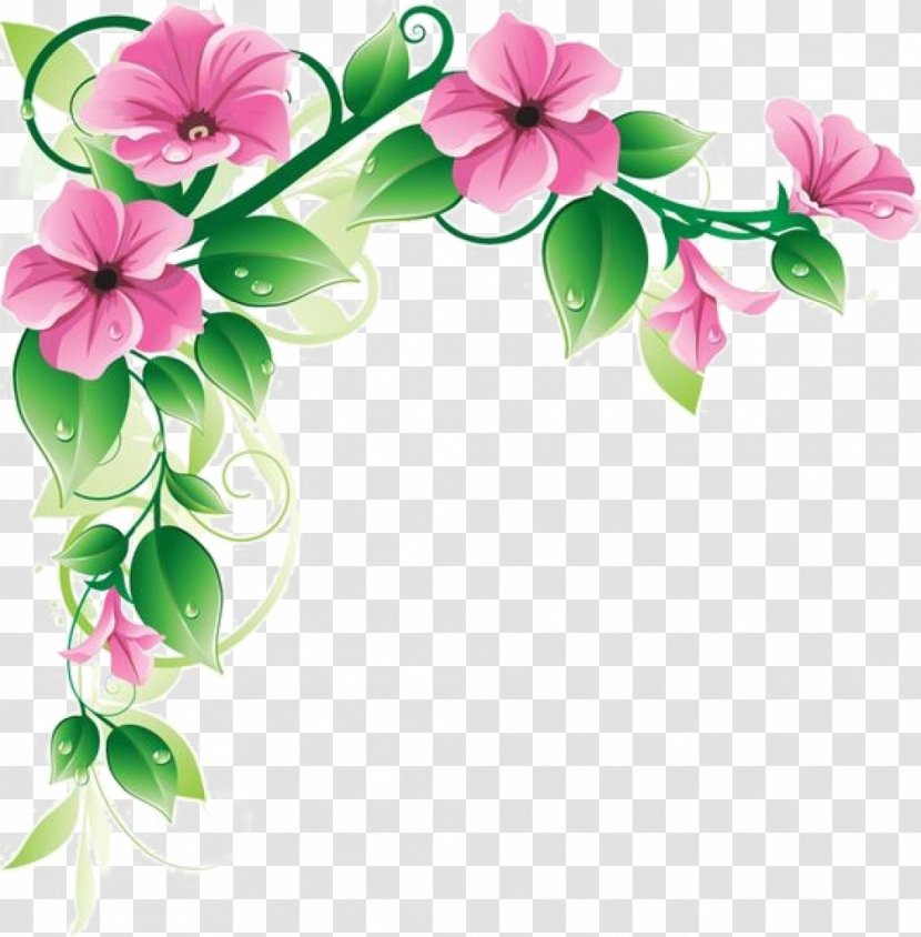 Flower Floral Design Clip Art - Branch - Frame Transparent PNG