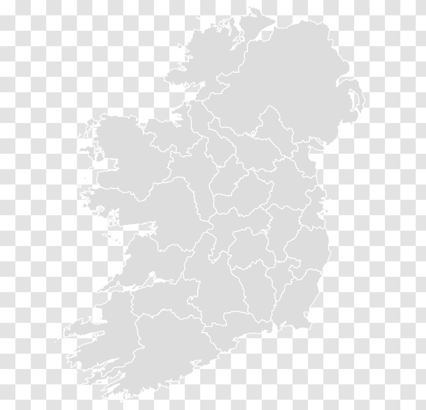 Wild Atlantic Way Blank Map Collection - Black Transparent PNG