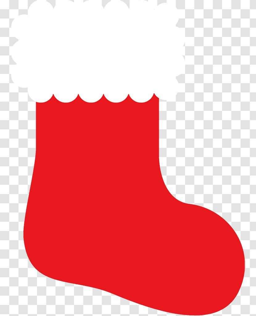 Christmas Stocking Socks - Carmine Shoe Transparent PNG