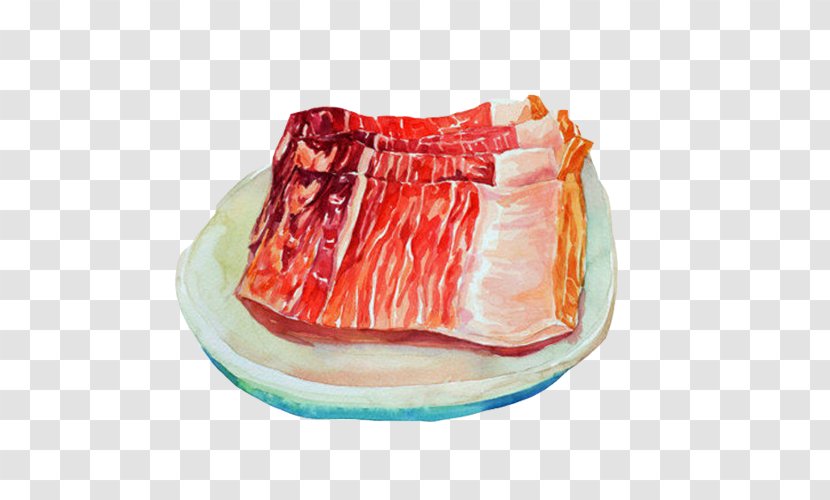 Jinhua Ham Meat - Flower - Bacon Hand Painting Material Picture Transparent PNG