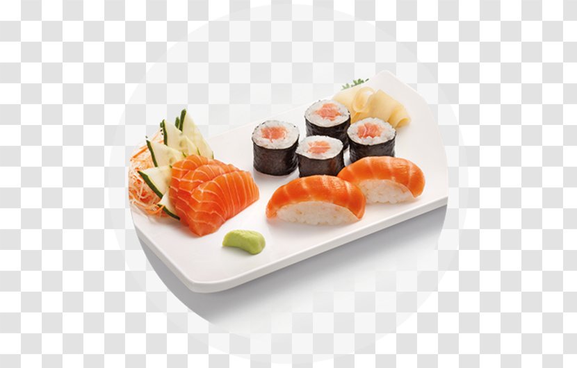 California Roll Sashimi Smoked Salmon Sushi Onigiri - Dishware Transparent PNG