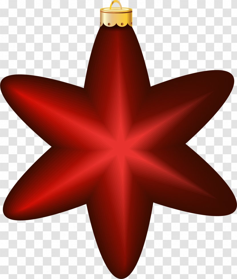Christmas Ornament Red - Symmetry - Star Ornaments Transparent PNG