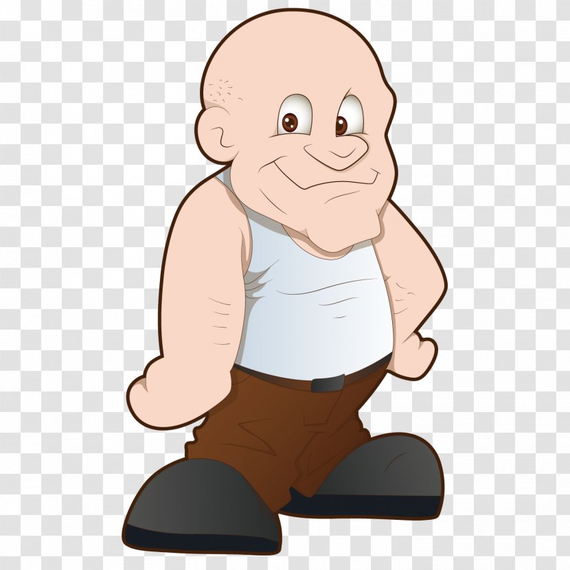 Cartoon Character Clip Art - Frame - Bald Man Belly Transparent PNG