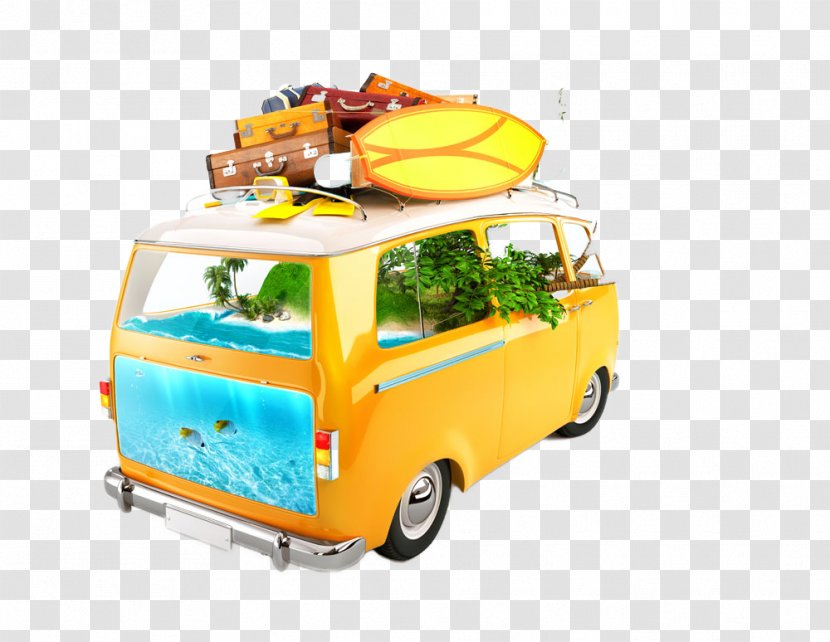 Vacation Travel Recreation - Mode Of Transport - Yellow Van Transparent PNG