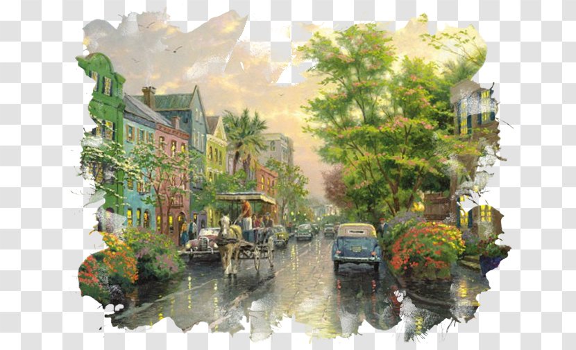 Rainbow Row Painting Artist Printmaking - Water - Landscape Paintings Transparent PNG