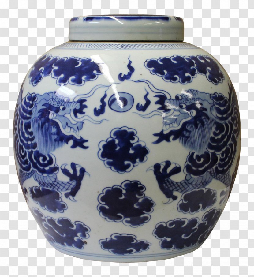 Blue And White Pottery Ceramic Vase Porcelain - Golden Lotus Antiques - The Transparent PNG