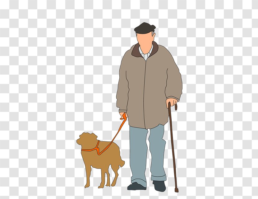 Dog Download Clip Art - Human Behavior - Old Man Exercise Transparent PNG