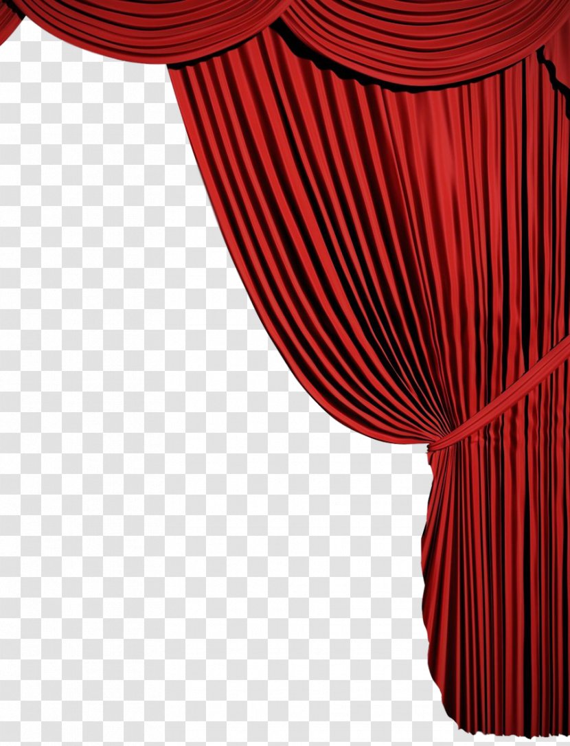 Curtain Clip Art - Bedroom - Red Curtains Transparent PNG