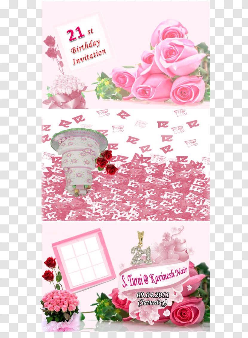 Garden Roses Floral Design Cut Flowers - Birthday Transparent PNG