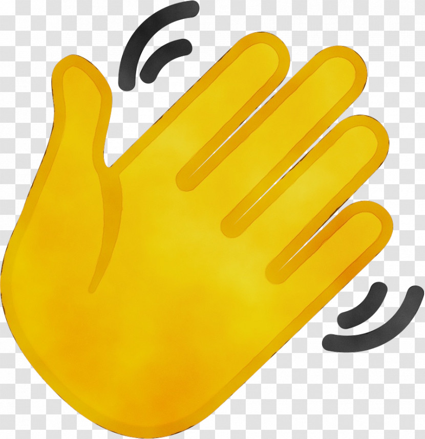 Yellow Personal Protective Equipment Safety Glove Finger Hand Transparent PNG