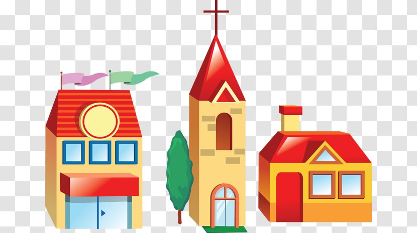 Flat Design Download - House - Vector Church Building Bungalow Transparent PNG