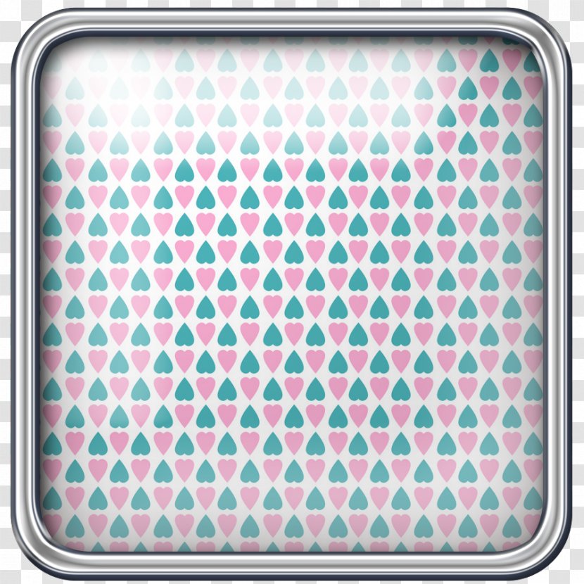 Cushion Pillow Pattern - Point - Teal Frame Transparent PNG